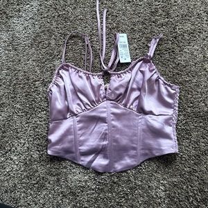 lavender pacsun corset top